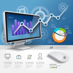 3d infographics web design template