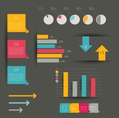 Minimalistic modern infographic folder N5
