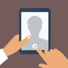 Human hand holds tablet pc with opened camera app N2