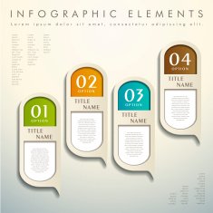 abstract 3d tag infographics N25