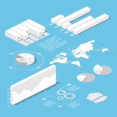 Flat 3d isometric infographic for your business presentations N8