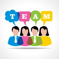people teamwork concept with message bubble N2