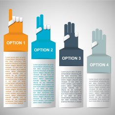 hand number banner design template vector eps 10 illustration N3