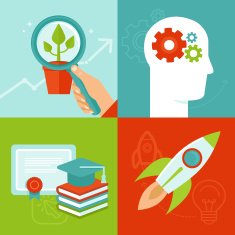 Vector personal development concepts in flat style N2