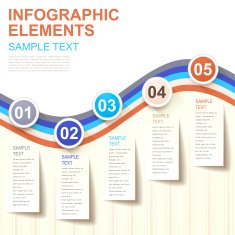 abstract option sticker infographics