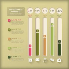 abstract bar chart infographics N41