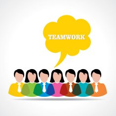 people teamwork concept with message bubble N3