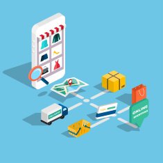 Flat 3d web isometric e-commerce electronic business online sh N3