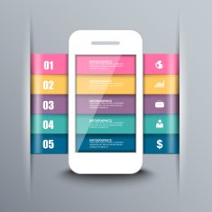 Abstract 3D paper Infographic N102
