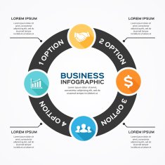 Vector circle diagram infographic for business presentation N25