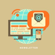 flat design concept of newsletter N5