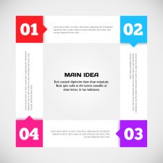 Modern arrow number options banner