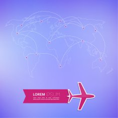 World map on a blurred background