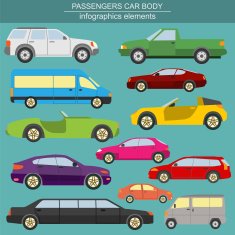 Passenger car transportation infographics N44