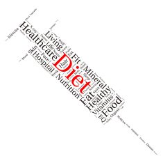 tag cloud containing words related to healthy lifestyle N2