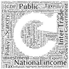 word cloud of economic growth related items N9