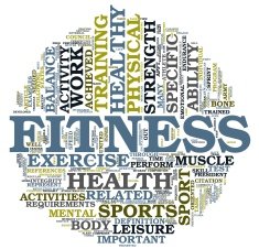 Fitness and health concept in tag cloud