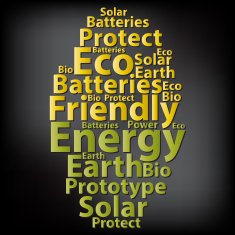 Text cloud Eco wordcloud Tag concept Vector illustration