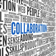 Collaboration concept in word tag cloud N2