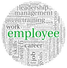 Emplyee concept in word tag cloud