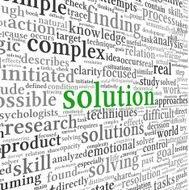 Solution concept in word tag cloud N4