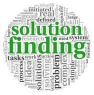 Solution finding in word tag cloud on white