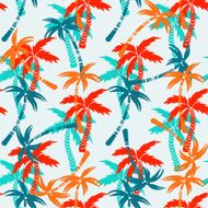 Seamless pattern with coconut palm trees N3