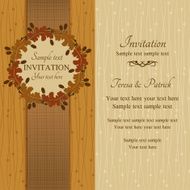Autumn or summer invitation brown and beige