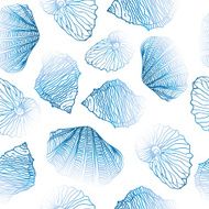 Shells Seamless vector pattern