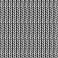 Knitted black and white vintage pattern