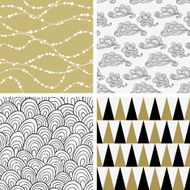 Set of abstract seamless patterns N28