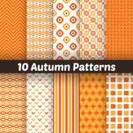 Autumn vector seamless patterns Endless texture for wallpape N2