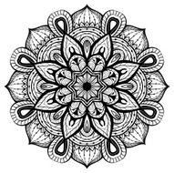 East abstract vector mandala on a white background N2