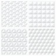 Abstract white 3d paper geometric pattern seamless background
