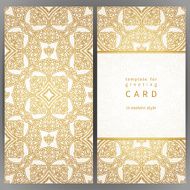 Vintage ornate cards in oriental style N2
