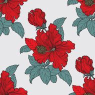 Seamless pattern with flowers of Frangipani
