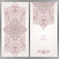 Vintage ornate cards in oriental style N4