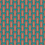 vintage pattern of overlapping arcs
