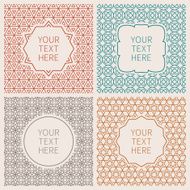Vector outline hipster design templates