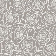 Art Deco floral seamless pattern with roses N2