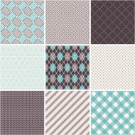Seamless patterns set - tartan argyle sell