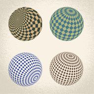 Vector abstract globe symbol isolated round icon