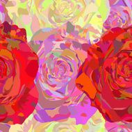 seamless pattern with stylized roses N6