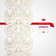 Vector seamless border in Victorian style N3