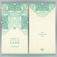 Vintage ornate cards in east style