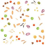 Beans peas and cereals first seamless pattern