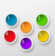 Set of numbered paper stickers N3