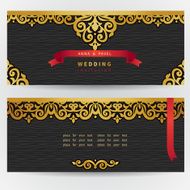 Vintage ornate cards with hipsters label