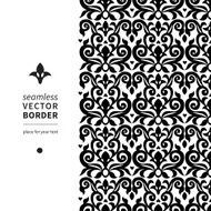 Vector seamless border in Victorian style N6