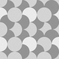 Slim gray striped overlapped circles